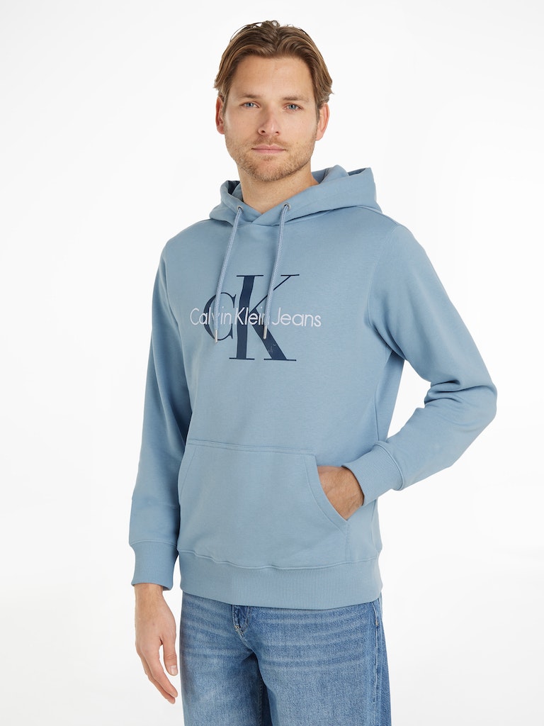 Calvin Klein Blue Heroes Jeans Iceland Hoodie Monogram –
