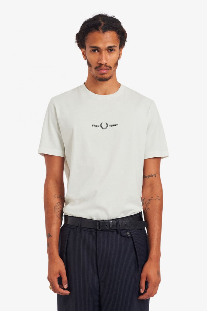 Fred Perry Sports Style Logo Tee White-Heroes